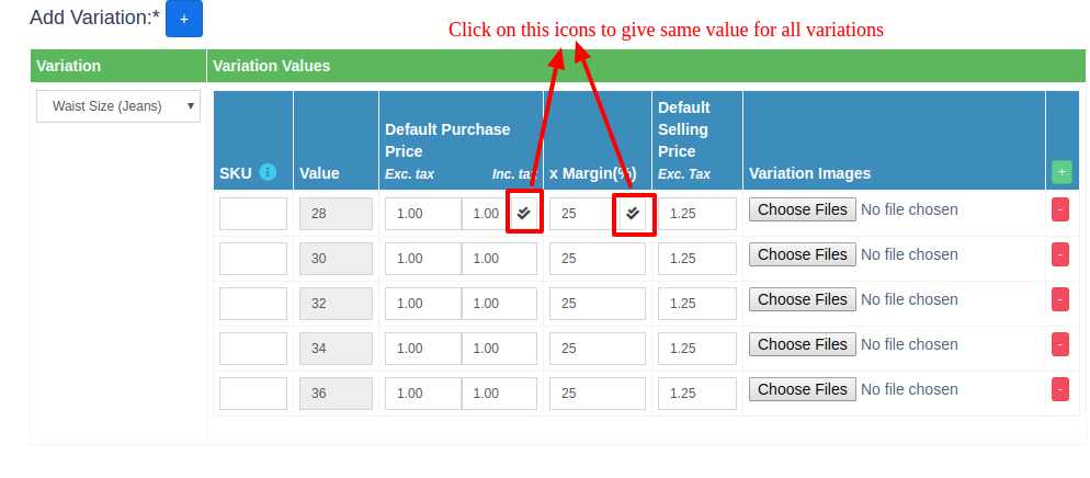 Add new product ultimatePOS same price